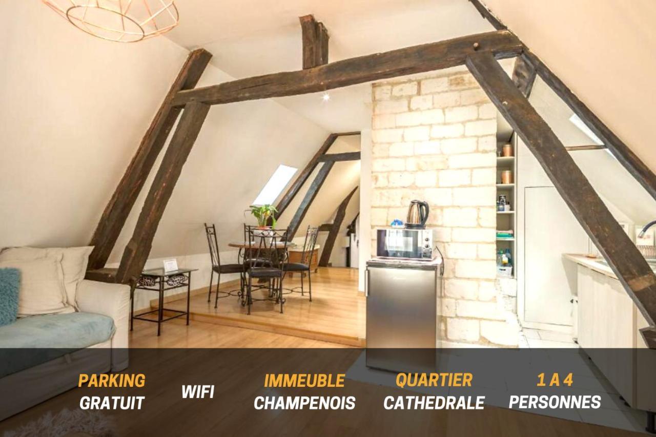 Quartier Cathedrale Centre, Wifi Et Parking - Zen Appart Troyes Buitenkant foto